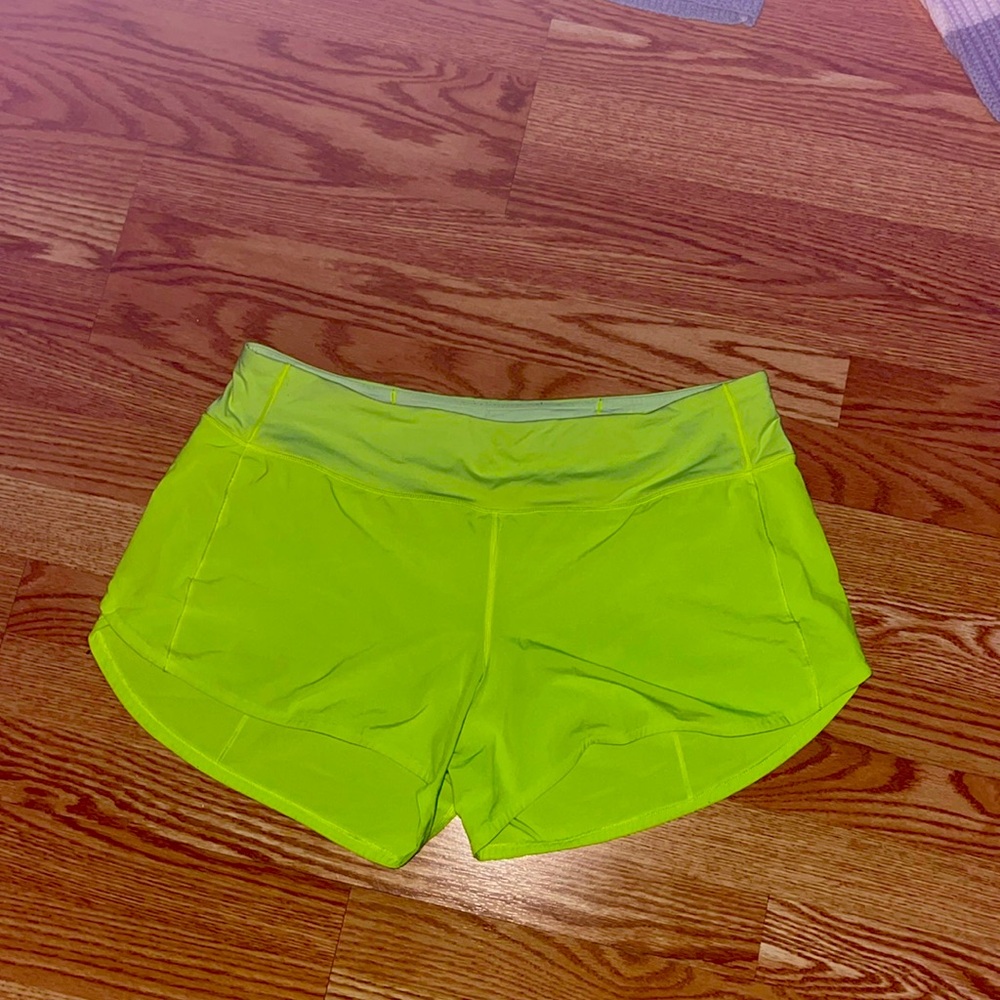 Lululemon neon yellow/green shorts